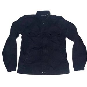 Vince Men's Utility Military Jacket Black‎ Size medium